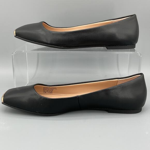 NEW Alfani Women’s Metallic Neptoon Square Toe Slip on Flats Black Size 7.5M - Picture 2 of 10